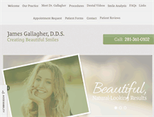 Tablet Screenshot of jameslgallagherdds.com